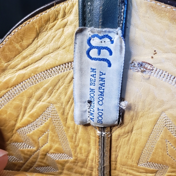 Anderson Bean Cowboy Boots in Brown and Green - Men's size 8.5 D - Picture 14 of 17